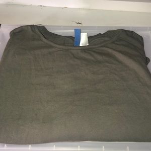 H & M olive green crew neck T - Shirt